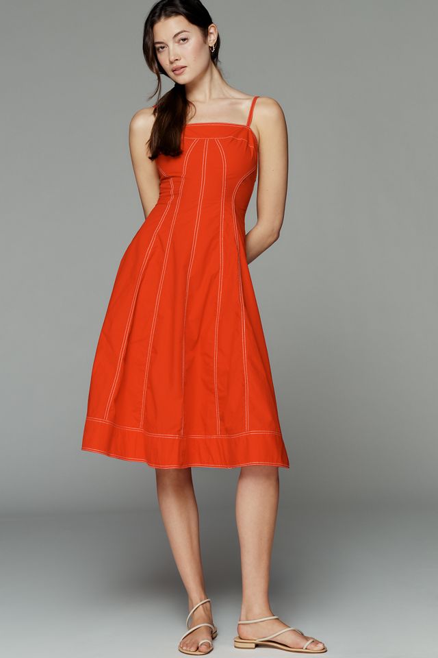 strapless open back dress Copenhagen Muse POPLIN dress with cutouts main image 1