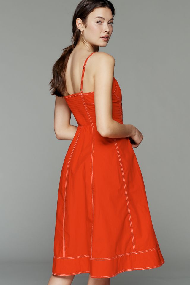 Marin Cotton Poplin Midi Dress by Pilcro #4