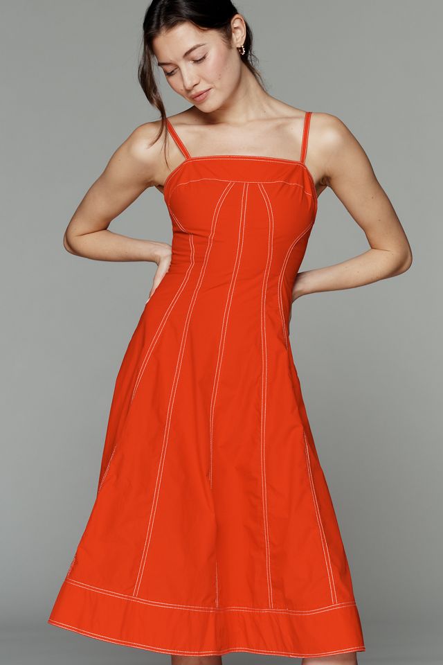 Marin Cotton Poplin Midi Dress by Pilcro #1