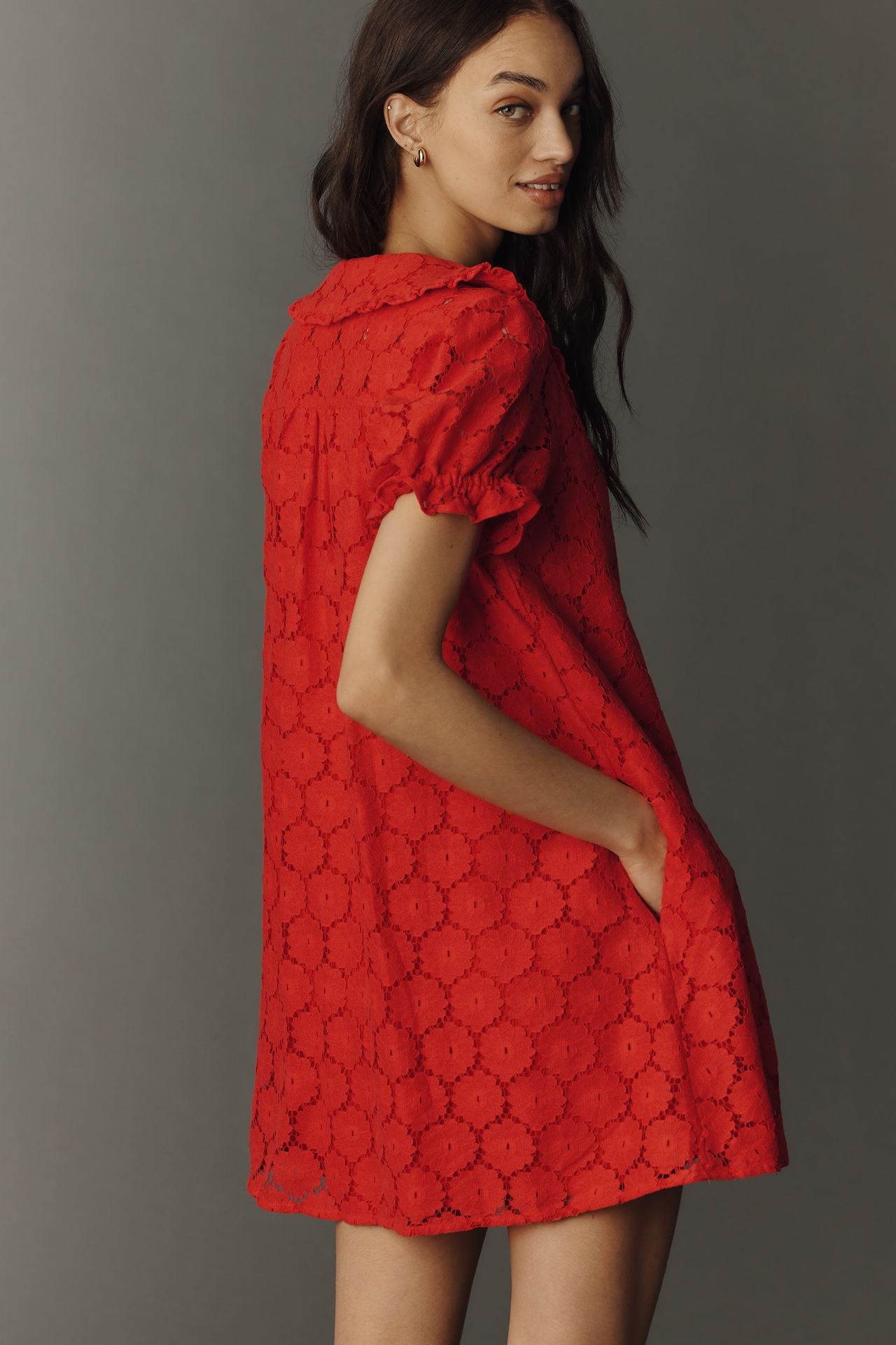 Keira Lace Mini Dress by Pilcro