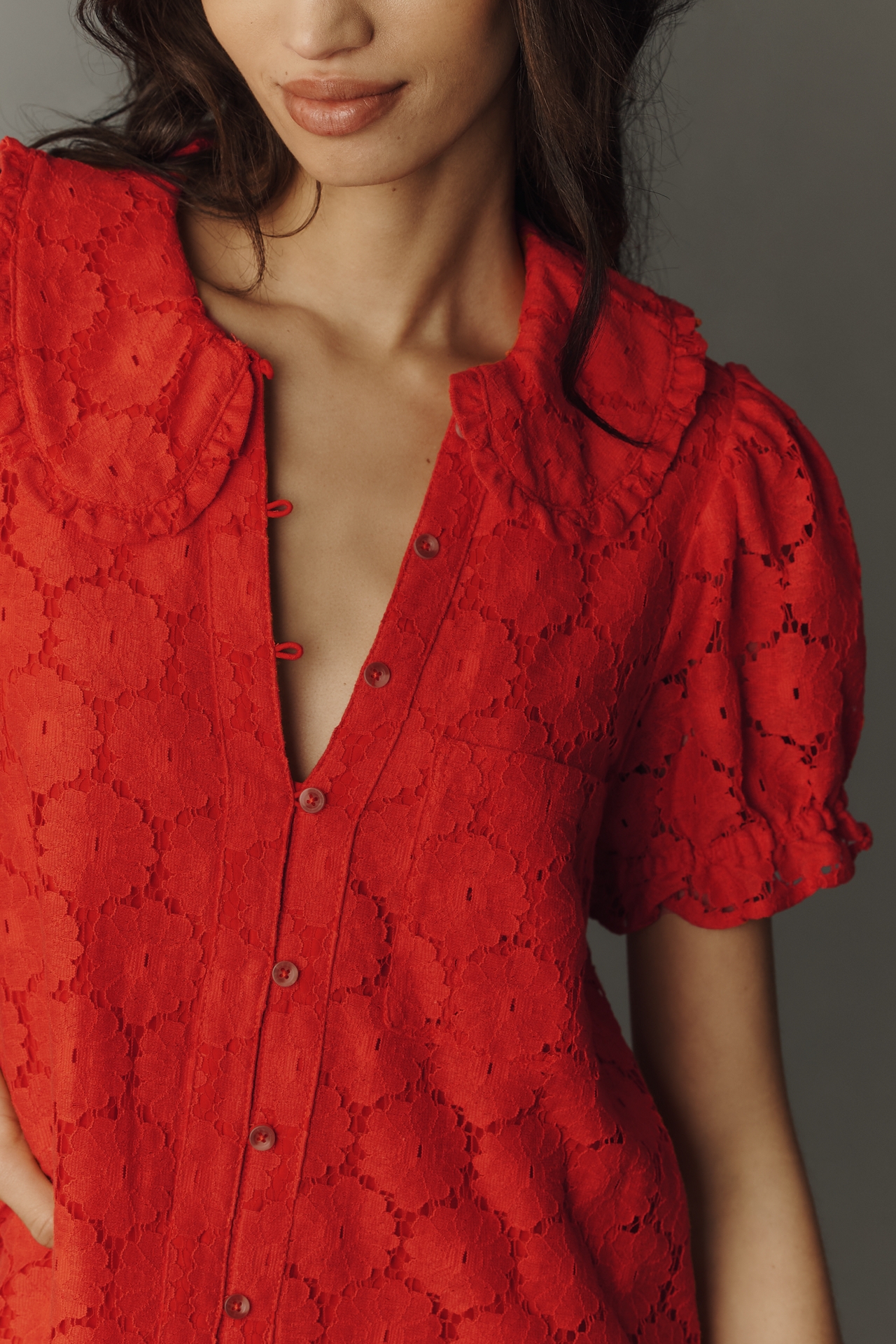 Keira Lace Mini Dress by Pilcro