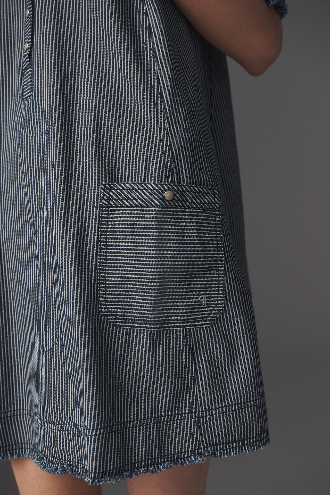 Pilcro Cotton Workwear Swing Mini Dress