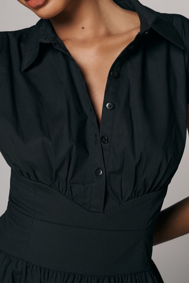 Maeve Cap-Sleeve Waisted Mini Shirtdress #2