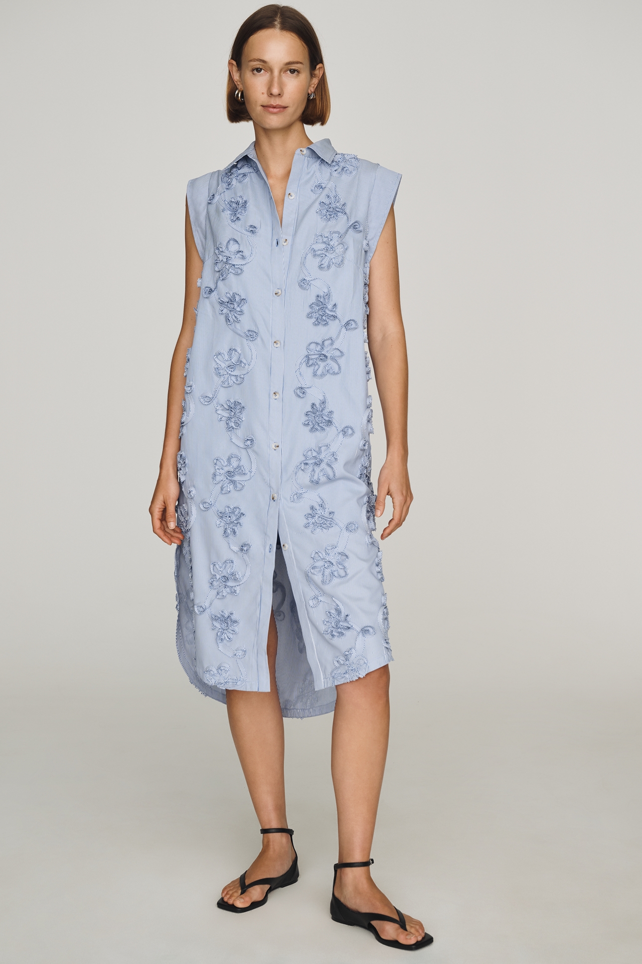 Lillian Button-Front Midi Dress by Maeve