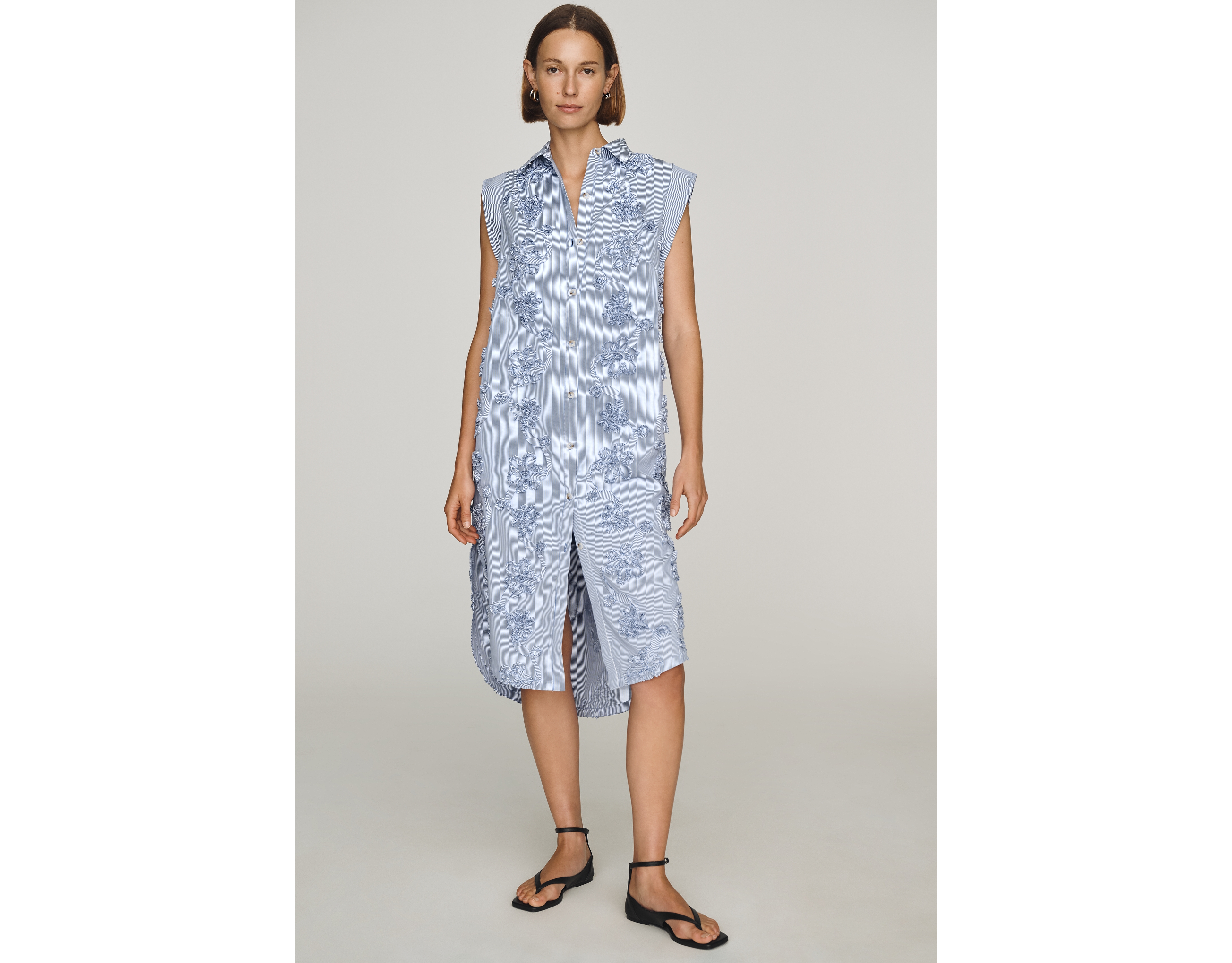 Lillian Button-Front Midi Dress by Maeve