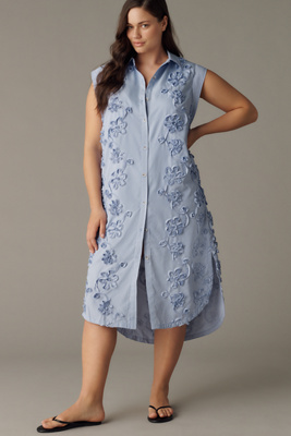 Lillian Button-Front Midi Dress by Maeve