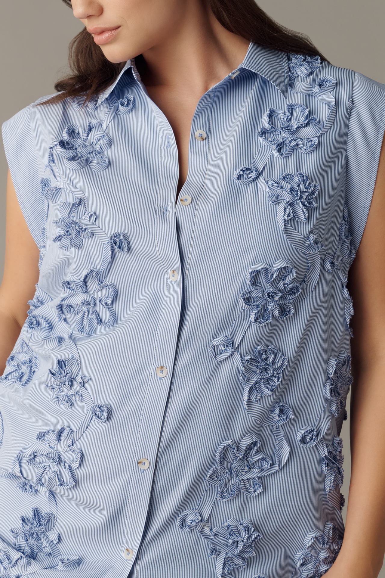 Lillian Button-Front Midi Dress by Maeve