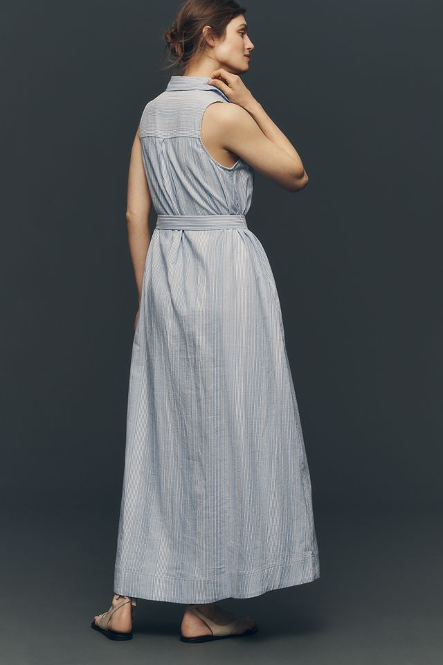 Maeve Mona Cotton Maxi Shirtdress #1
