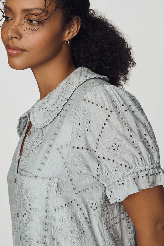 Pilcro Keira Eyelet Mini Dress #6