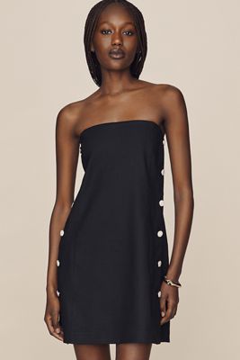 navy blue dress for baby girl A-line Off-the-shoulder Black Homecoming Dress Charming Short Prom Dre main image 1