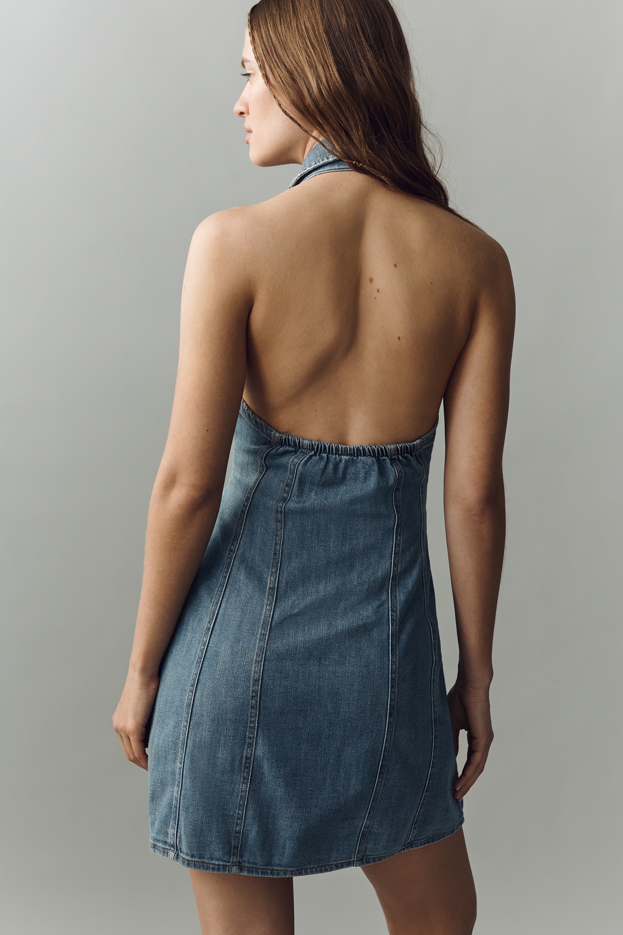 Pilcro Sleeveless Denim Mini Dress