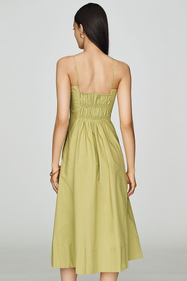 Maeve Cotton Ruched Midi Dress #3