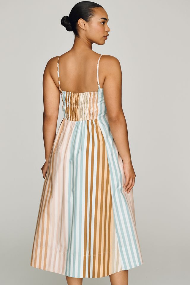 Maeve 100% Cotton Ruched Midi Dress #6