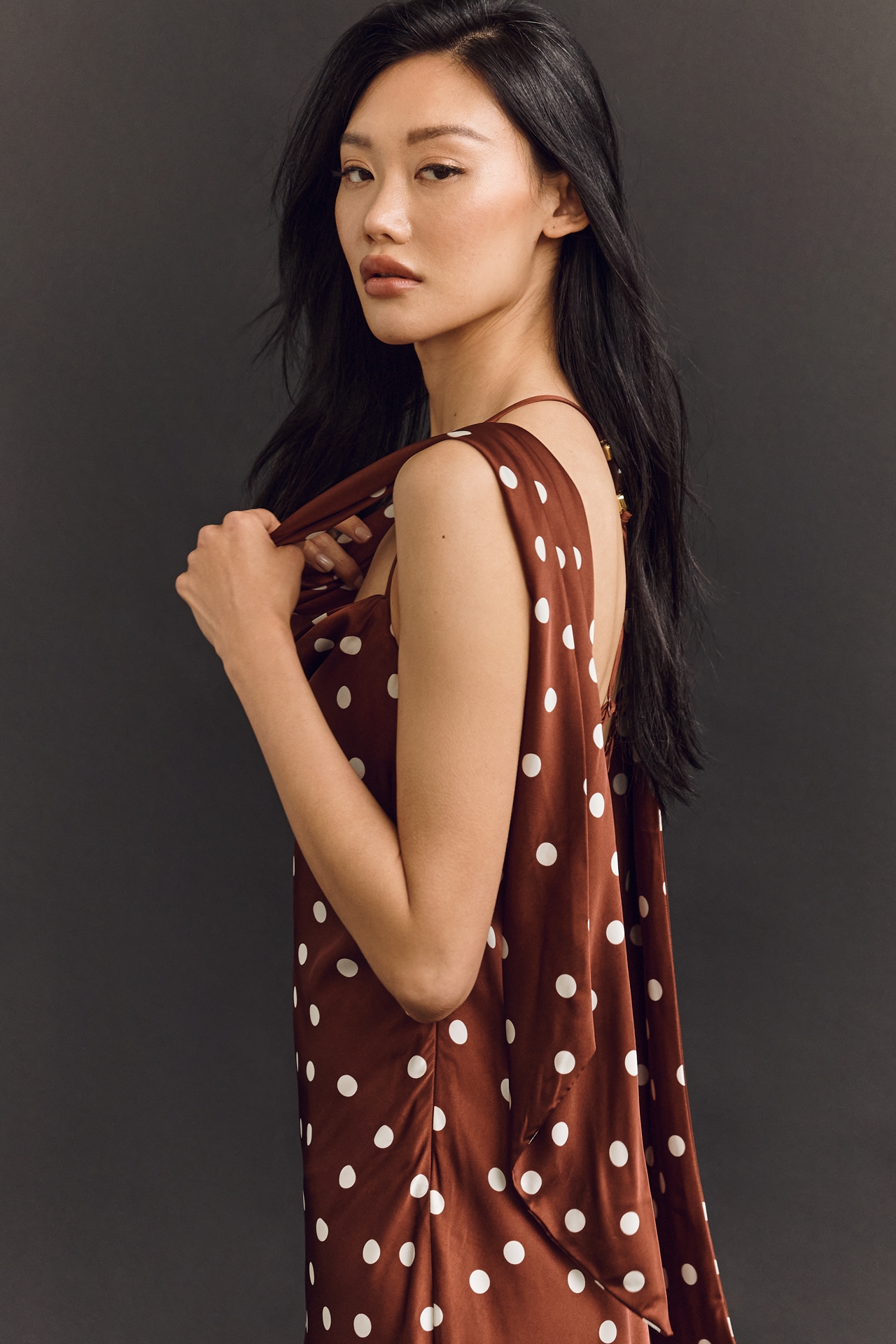 Maeve Scarf Midi Slip Dress