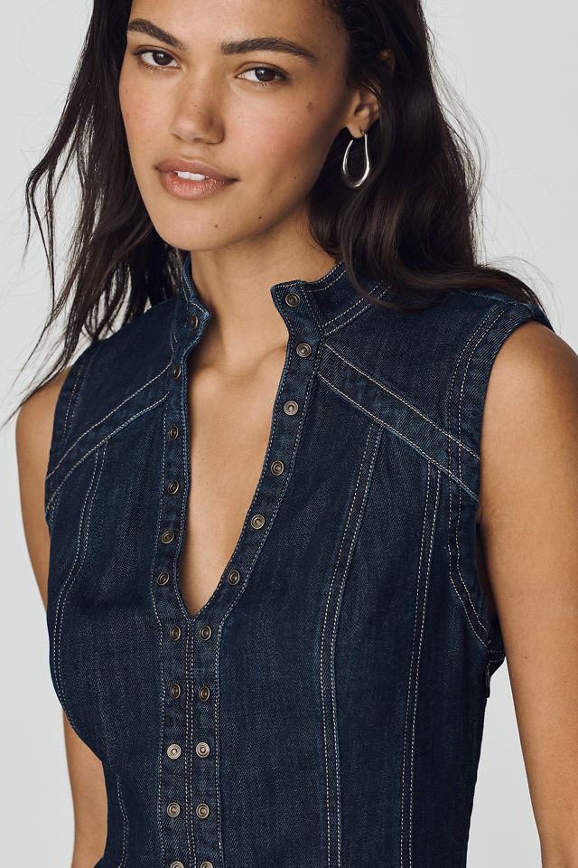 Pilcro seamed Denim Mini Dress #3
