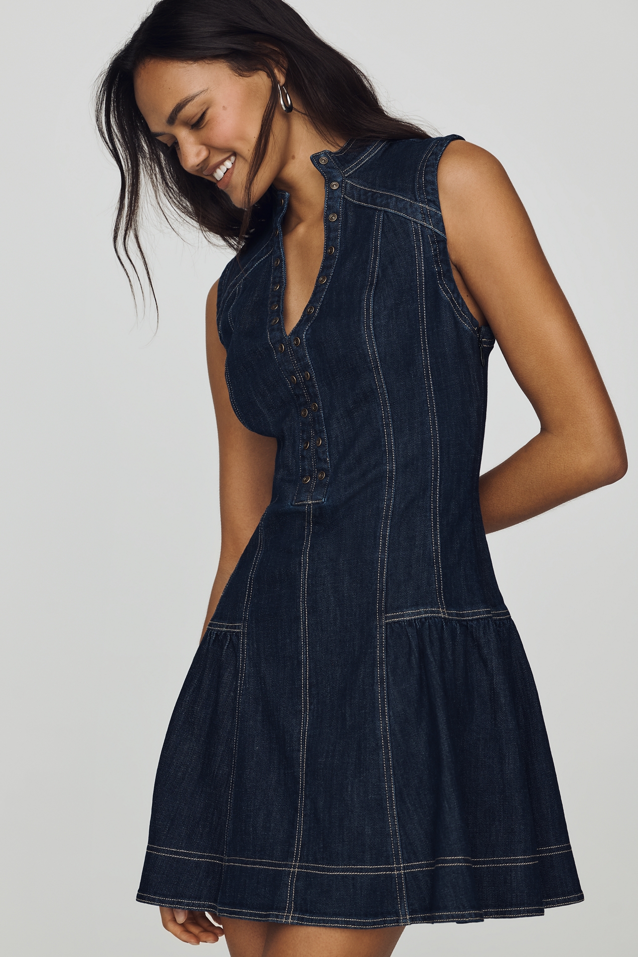 Pilcro seamed Denim Mini Dress