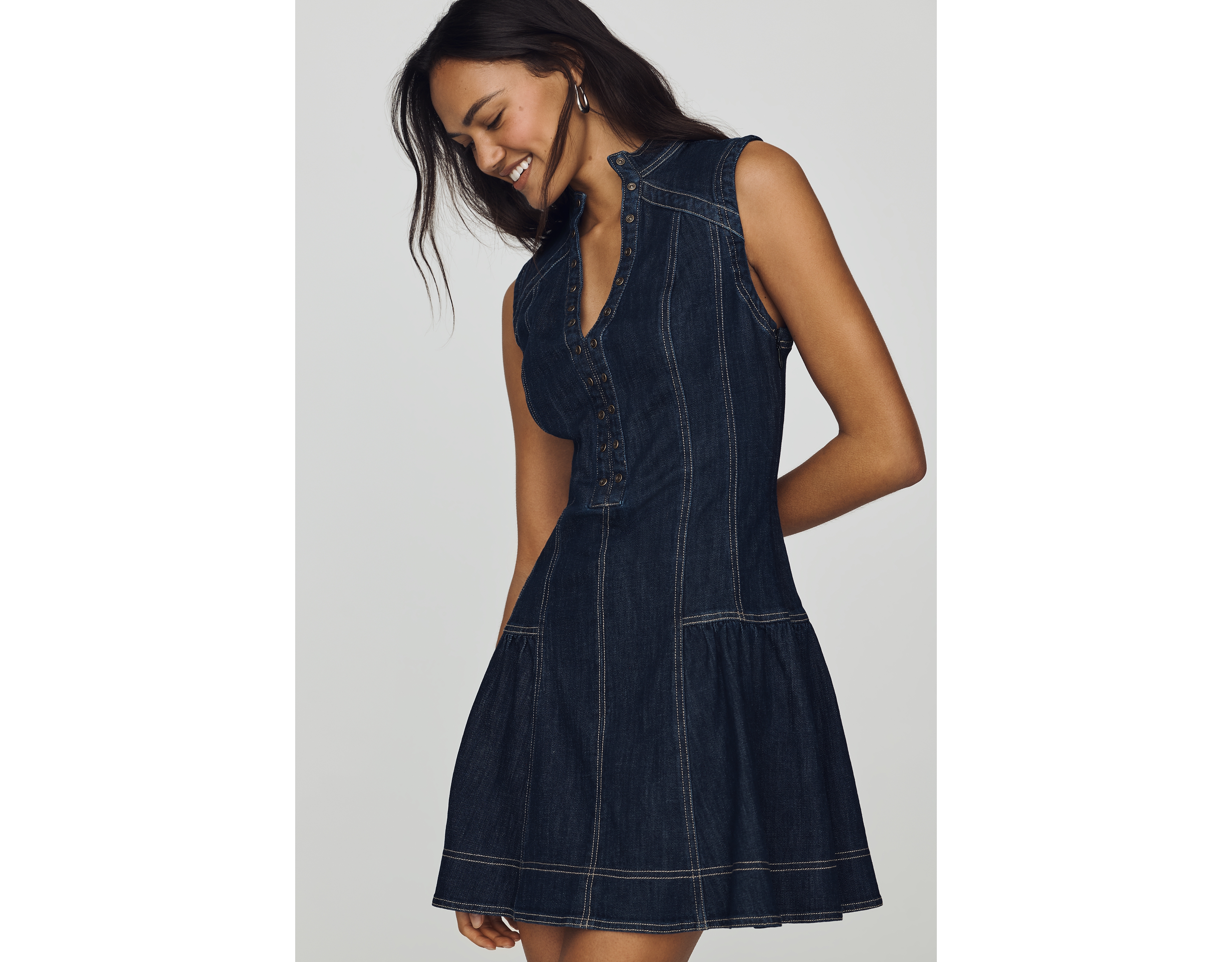 Pilcro seamed Denim Mini Dress
