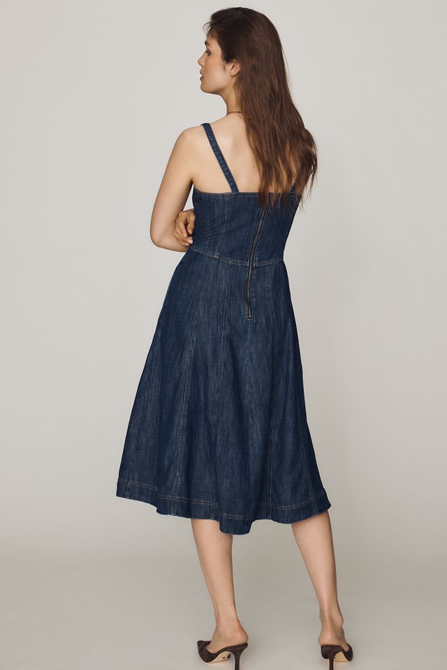 By Anthropologie Denim Waisted Midi Dress #2