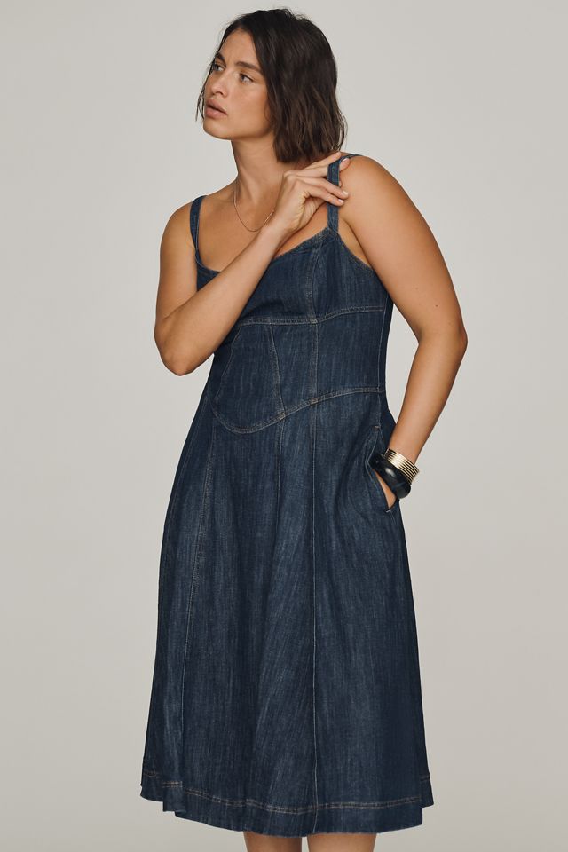 By Anthropologie Denim Waisted Midi Dress #4