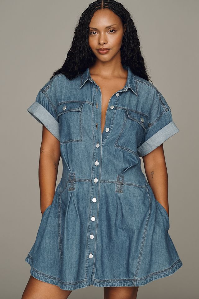 Pilcro Cotton Denim Mini Shirtdress #4