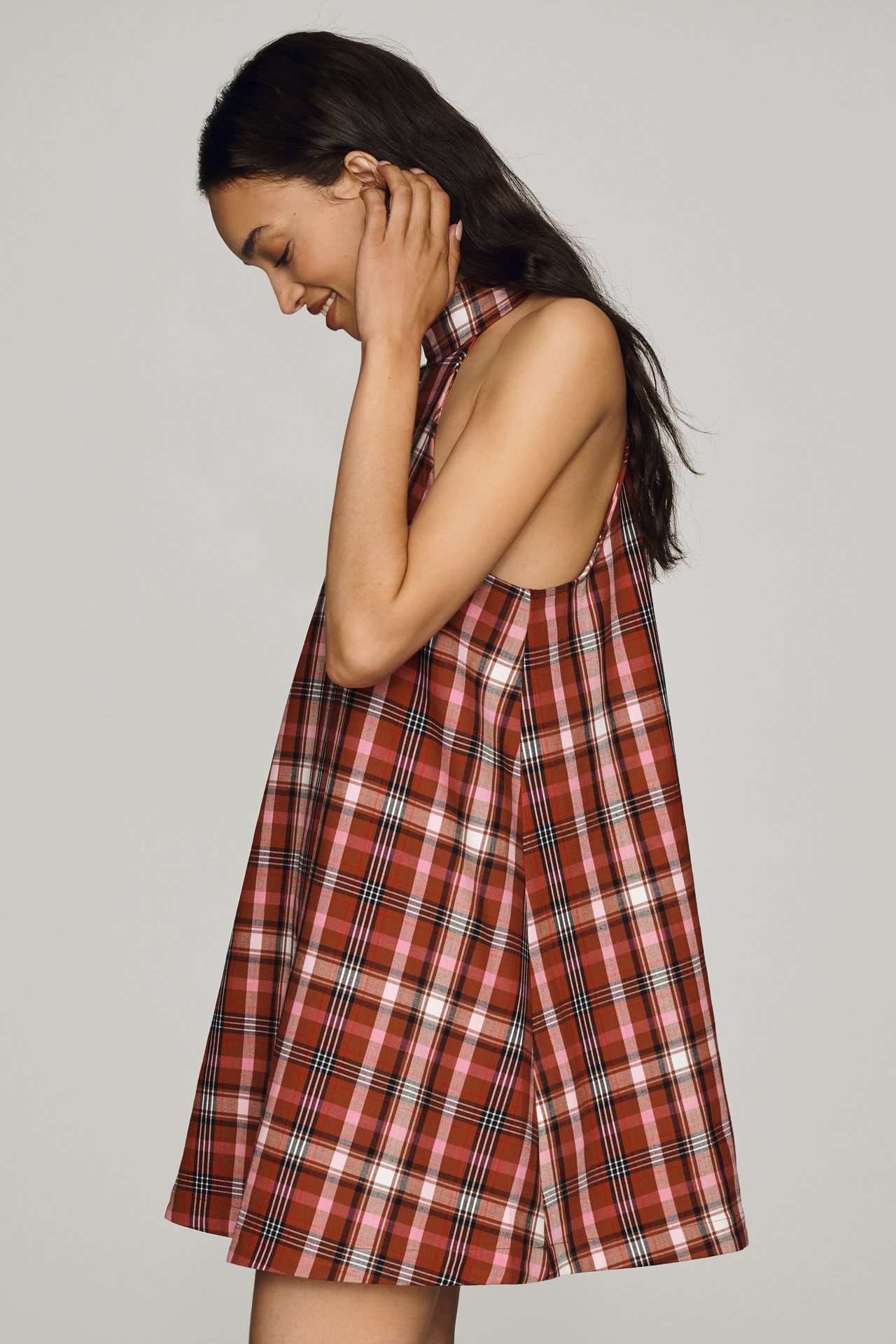 Maeve Keiko Halter Mini Dress
