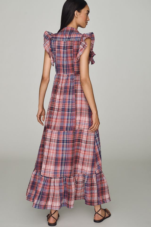 Pilcro Button-Front Ruffle Maxi Dress #2