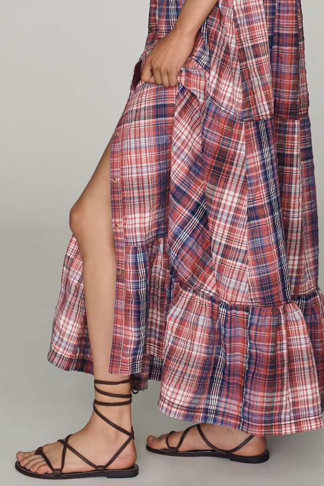 Pilcro Button-Front Ruffle Maxi Dress #3
