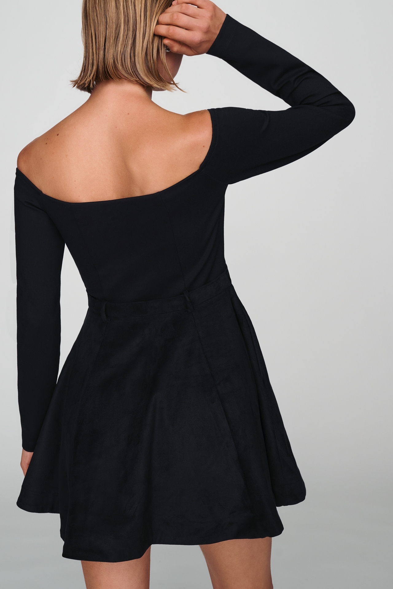 Maeve Faux-Suede Belted Mini Dress