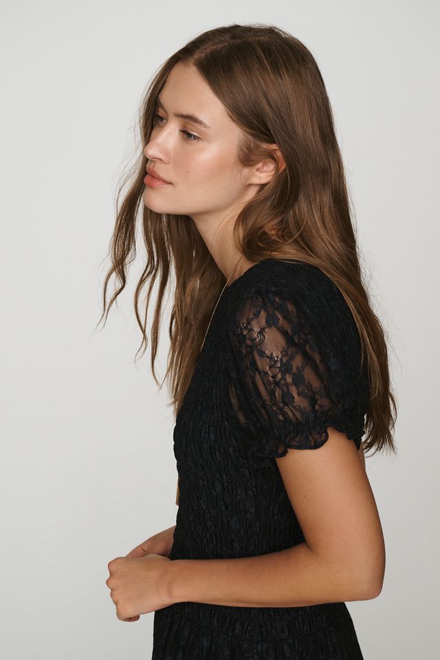 By Anthropologie Margie Smocked Lace Maxi Dress #1