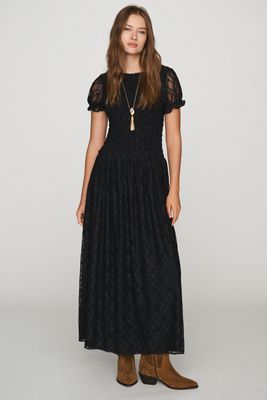 By Anthropologie Margie Smocked Lace Maxi Dress