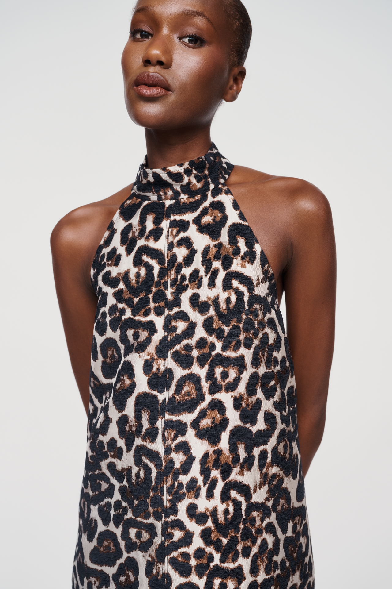 Maeve Keiko Halter Mini Dress