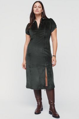 Abito Midi Slim in Velluto a Coste Rebekah Pilcro
