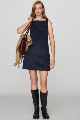 Maeve 100% Cotton Corduroy Shift Dress