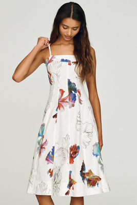 Marin 100% Cotton Poplin Midi Dress