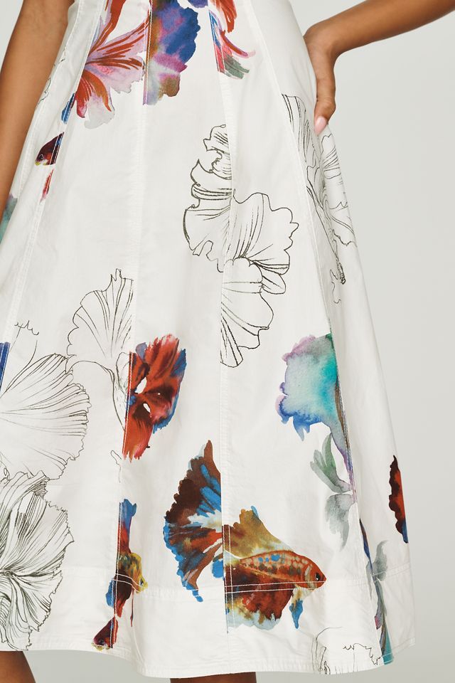 Marin Cotton Poplin Midi Dress by Pilcro #2
