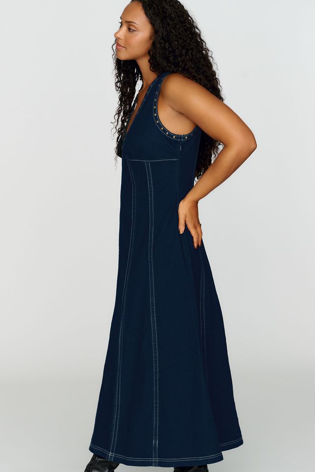 Pilcro Studded Denim Midi Dress #5