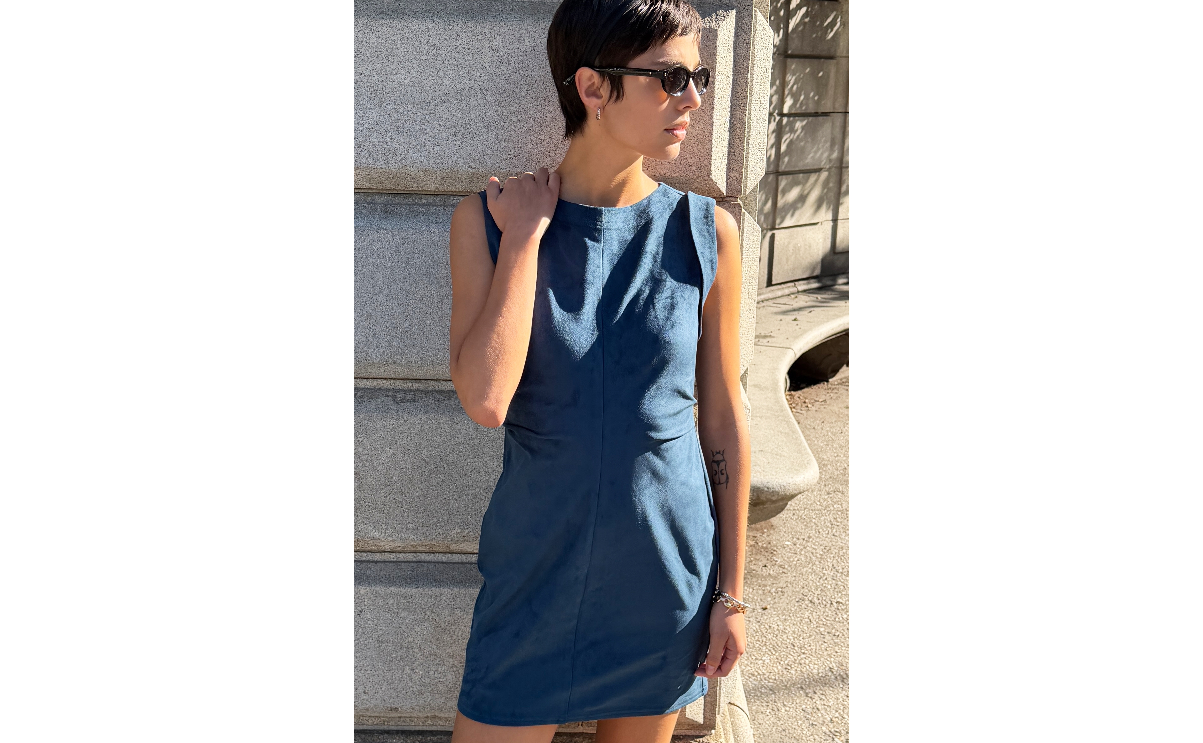 Pilcro Kendal Faux Suede Mini Dress