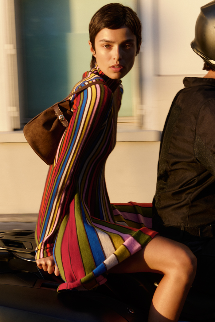 Maeve Mock Neck Knit Mini Dress