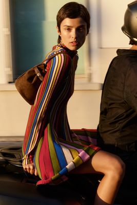 Maeve Mock Neck Knit Mini Dress