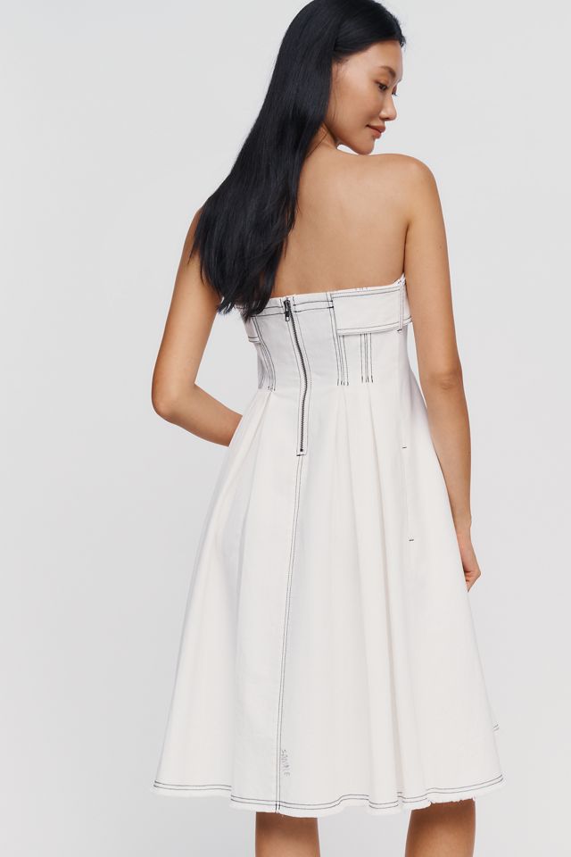 Pilcro Strapless Belted Mini Dress #3