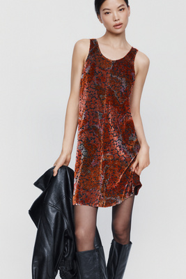 Maeve Keiko Velvet Mini Dress by Anthropologie