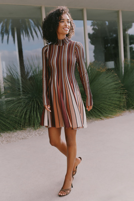 Maeve Mock Neck Mini Dress by Anthropologie