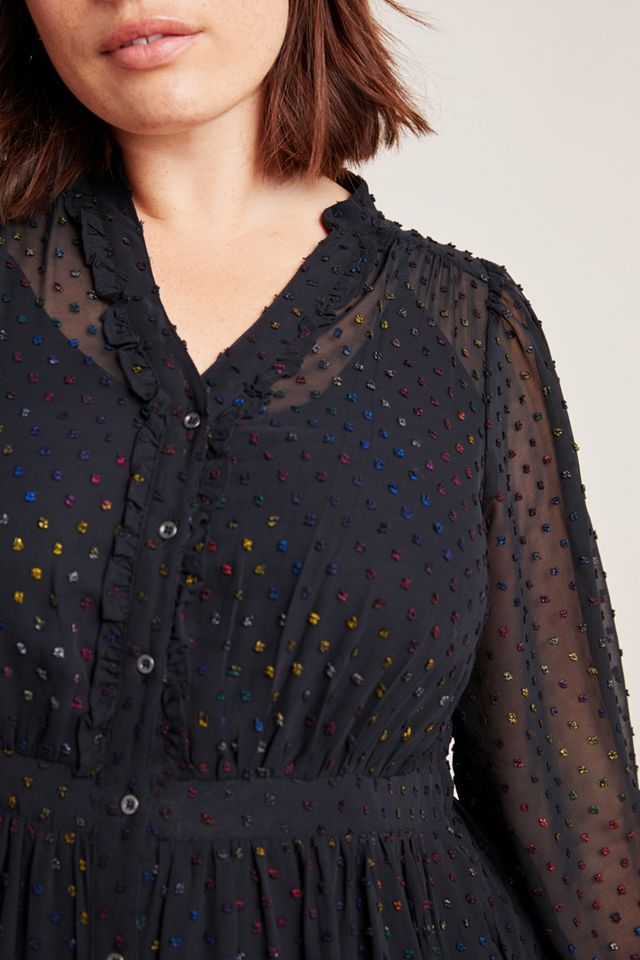 Audrey Clip Dot Shirtdress #6