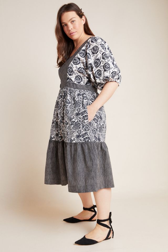 Adrienne Flounced Midi Dress #7