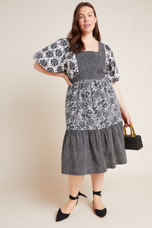 Adrienne Flounced Midi Dress #4