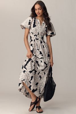 Black and white anthropologie dress best sale