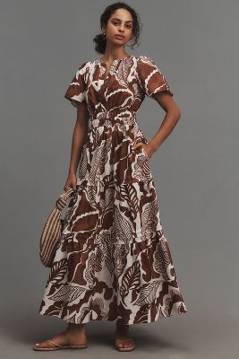 The Somerset Collection By Anthropologie The Somerset Maxi Dress In Brown