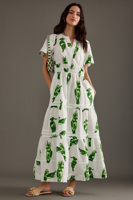 The Somerset Collection By Anthropologie The Somerset Maxi Dress In Green