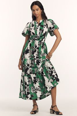 Anthropologie Saturday Sunday outlet Green Side Drawstring Dress