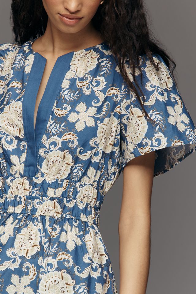 anthropologie blue maxi dress Anthropologie The Somerset Maxi Dress – Luxy Thrift main image 1